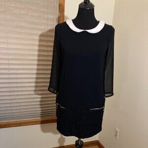 European Boutique Black Drop Waist Tunic/Dress